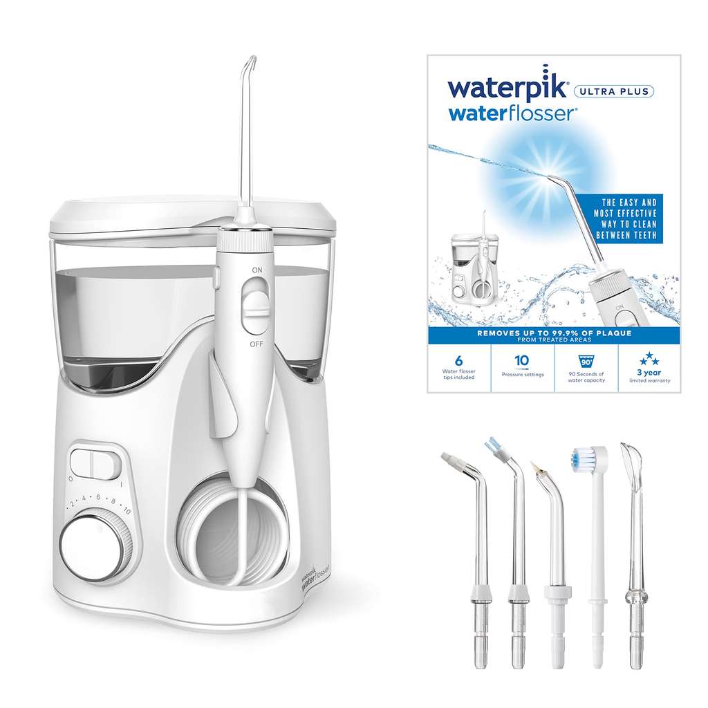 Waterpik Ultra Plus Water Flosser with 5 Tips and Advanced Pressure Control System