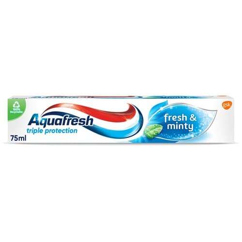 Aquafresh Toothpaste Triple Protection Fresh & Minty 75ml (82p/73p with S&S)