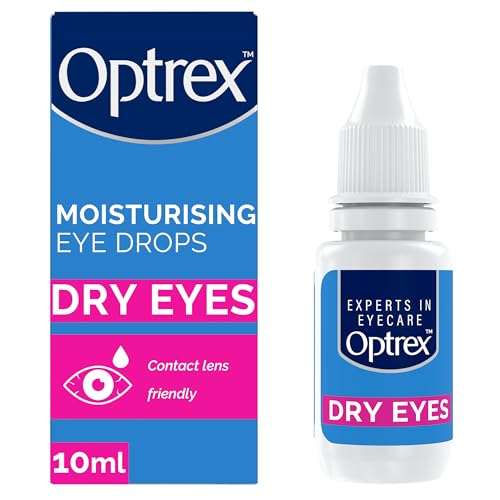 Optrex Moisturising Eye Drops for Dry Eyes, Comforts and Soothes, 10ml