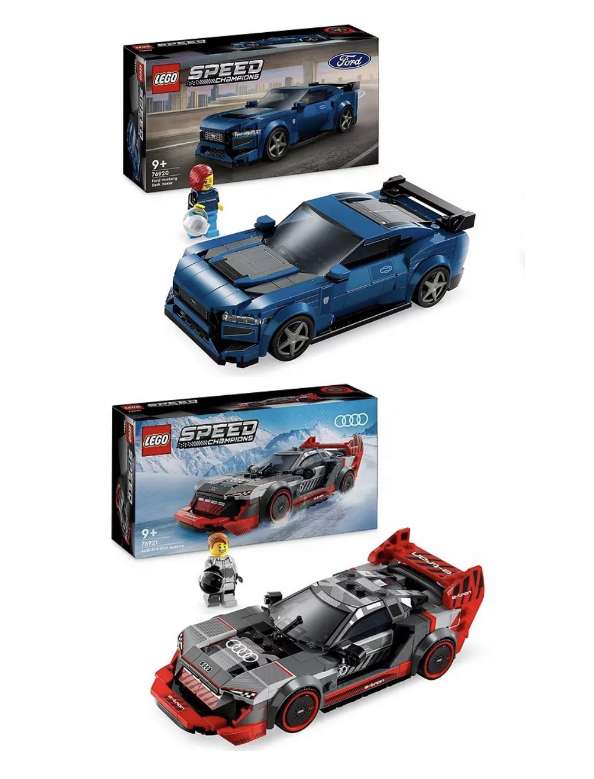 LEGO Speed Champions Audi S1 e-tron quattro Race Car 76921 / Ford Mustang Dark Horse Sports Car 76920