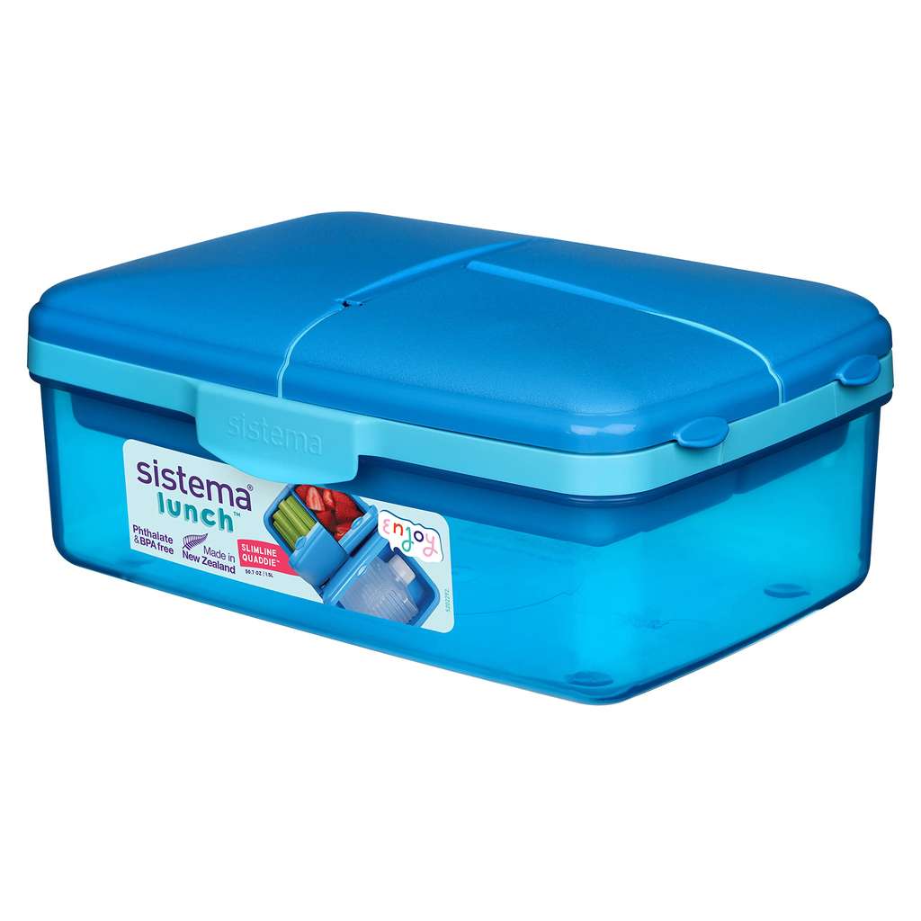 Sistema Lunch Slimline Quaddie | 1.5 L - Lunchbox Blue / Assorted Colors