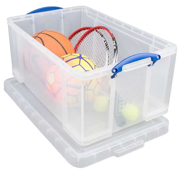 Really Useful Clear Storage Box 64L + Free Click & Collect