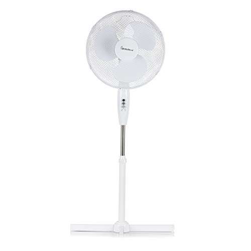 Signature 16 Inch 3 Speed Oscillating Pedestal Fan with Adjustable Tilt Angle & Height and 2 Year Warranty