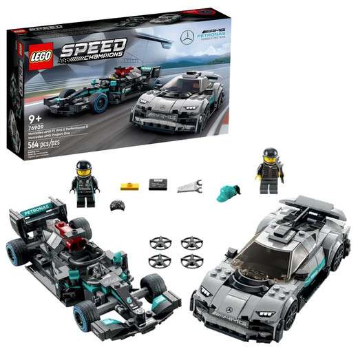LEGO Speed Champions 76909 Mercedes-AMG F1 W12 E Performance & Project One W/code