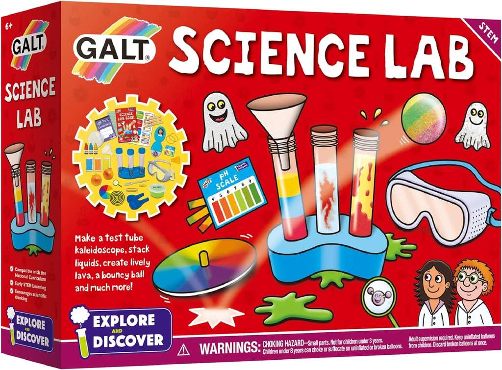Galt Science Lab - Explore and Discover Science Kit for Kids, Childrens Craft Set - 20 Fun STEM Science Experiments and Guide Book
