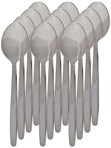 Millenium Cutlery Tea Spoons - Pack of 12, Teaspoons, Stainless Steel Tea Spoons, Genware Spoons, Millennium Cutlery, Silver