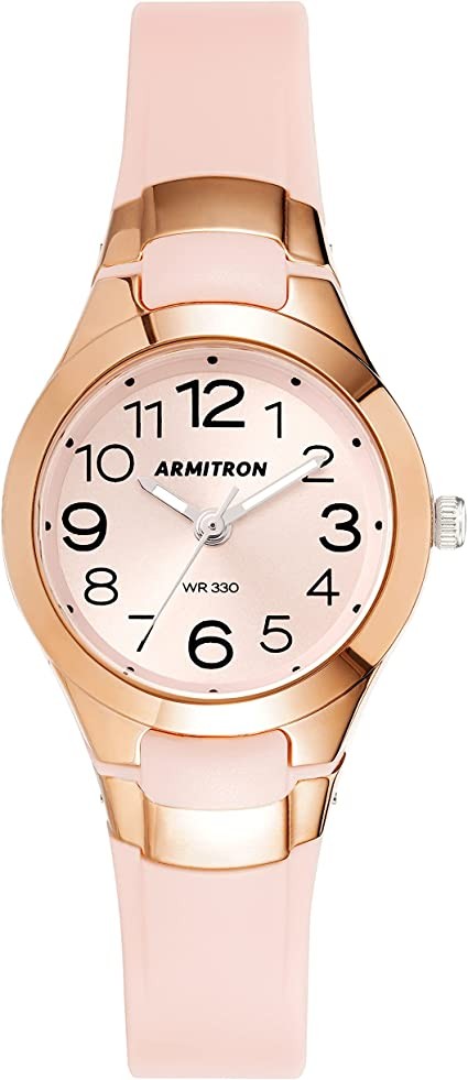 Armitron Sport Women's 25/6418 Easy Read Dial Resin Strap Watch