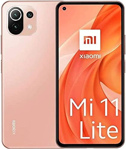 Xiaomi Xiaomi Mi 11 Lite (128GB,8GB) 6.5 inch 90HZ AMOD,64MP Triple Camera,Snapdragon 732G,Dual SIM GSM Unlocked(US+Global)4G LTE International Version(Non-Verizon/Boost)(Pink)