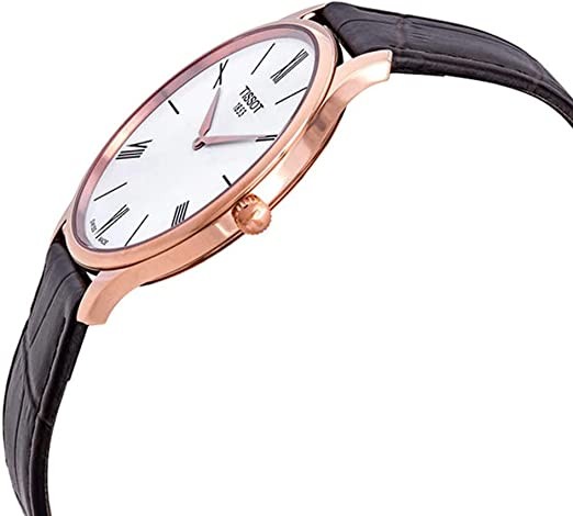 Tissot Men's Tradition 5.5 316L Stainless Steel Case Swiss Quartz Watch with Leather Strap