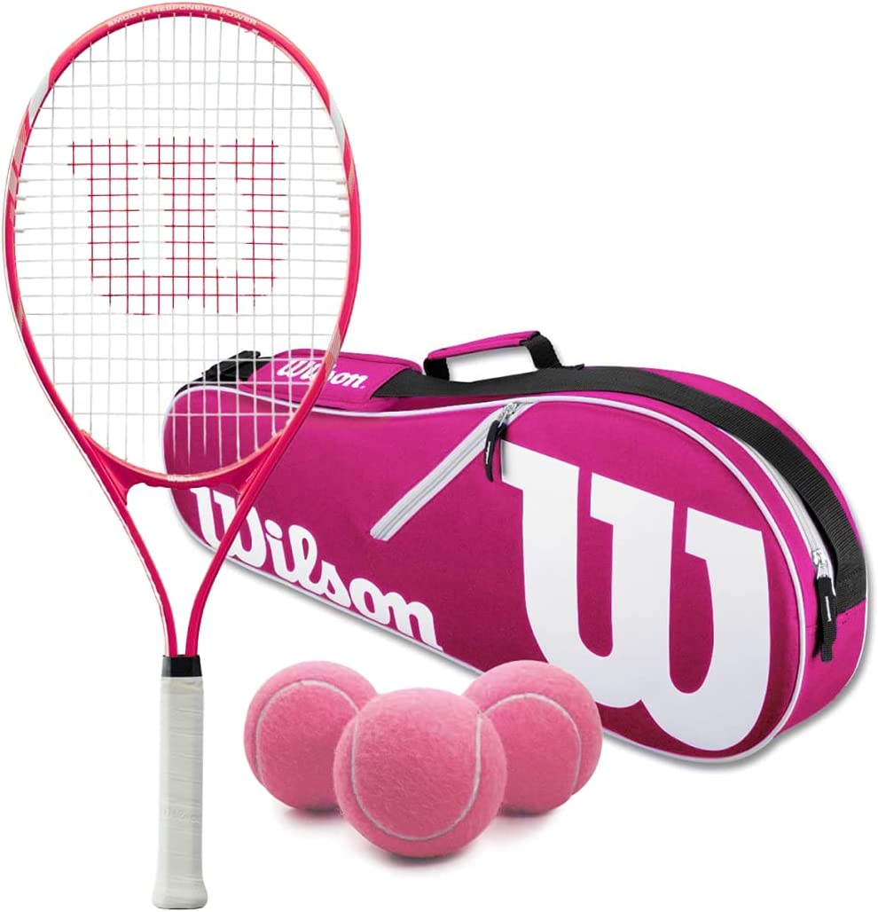 Wilson Serena Pro Lite Tennis Racquet Bundled with an Advantage II Tennis Bag and 1 Can of Pink Tennis Balls