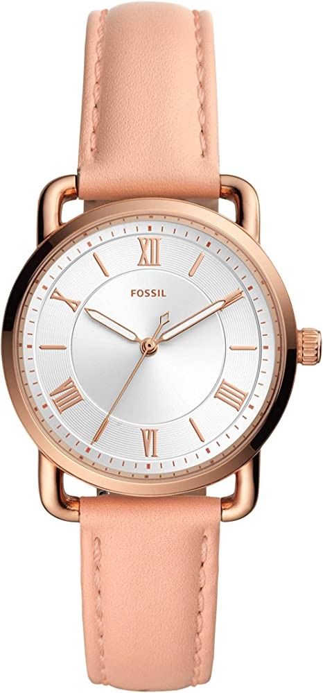Fossil Women's Copeland Stainless Steel Leather Casual Quartz Watch