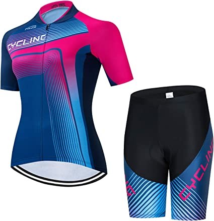 Women's Cycling Jersey Sets Short Sleeve Bike Clothing Bib Shorts Mountain Bicycle Clothes
